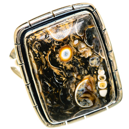 Turritella Agate Rings handcrafted by Ana Silver Co - RING106757 - Photo 2