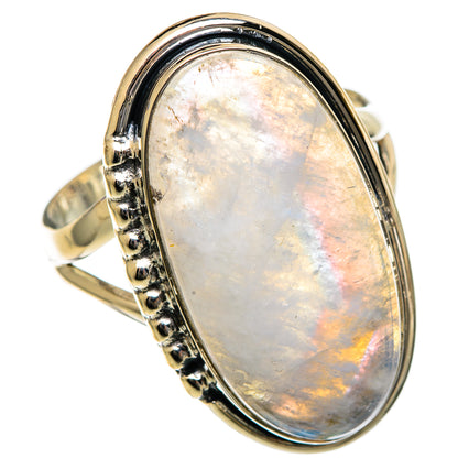 Rainbow Moonstone Rings handcrafted by Ana Silver Co - RING106770 - Photo 2
