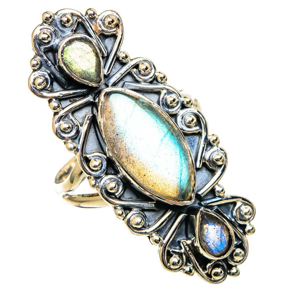 Labradorite Rings handcrafted by Ana Silver Co - RING106784 - Photo 2