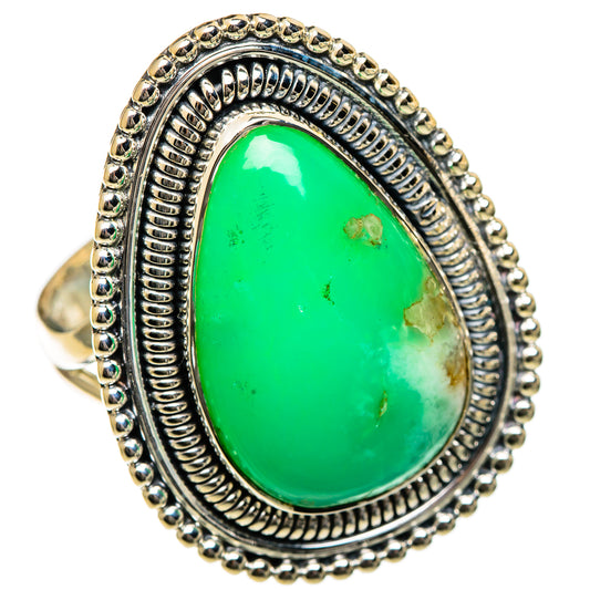 Chrysoprase Rings handcrafted by Ana Silver Co - RING106796 - Photo 2