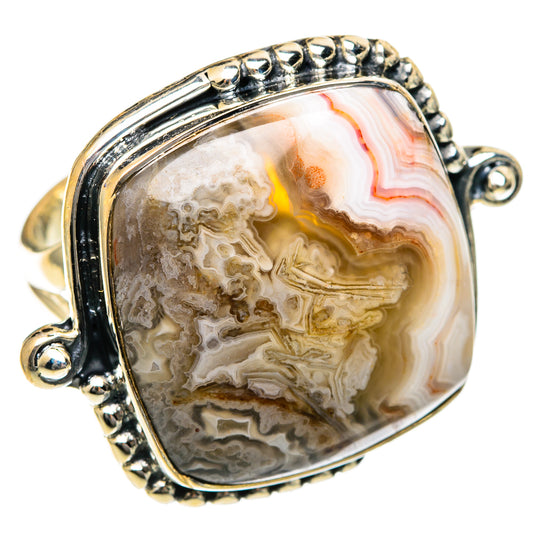 Laguna Lace Agate Rings handcrafted by Ana Silver Co - RING106806 - Photo 2