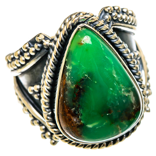 Chrysoprase Rings handcrafted by Ana Silver Co - RING106825 - Photo 2