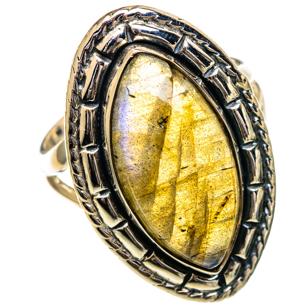 Labradorite Rings handcrafted by Ana Silver Co - RING106837 - Photo 2