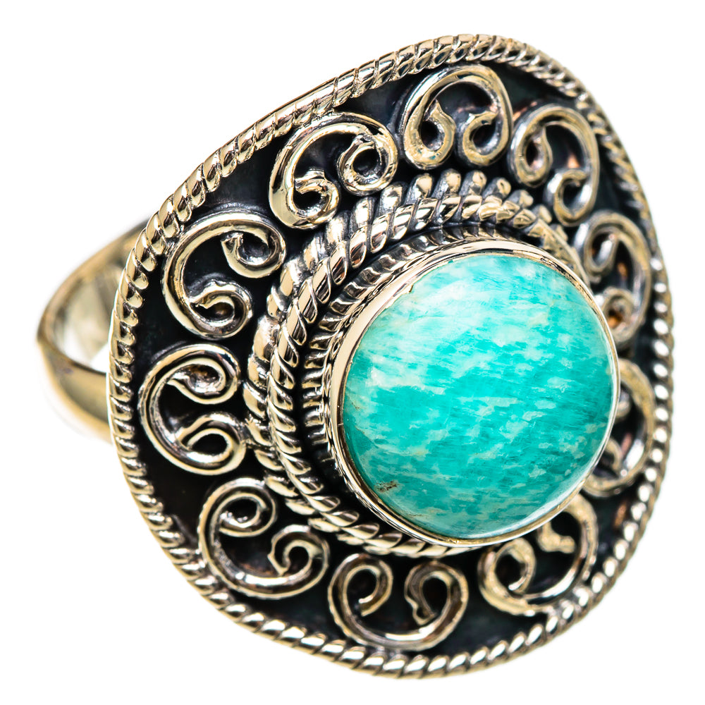 Amazonite Rings handcrafted by Ana Silver Co - RING106843 - Photo 2