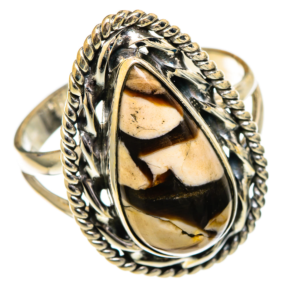 Peanut Wood Jasper Rings handcrafted by Ana Silver Co - RING106846 - Photo 2