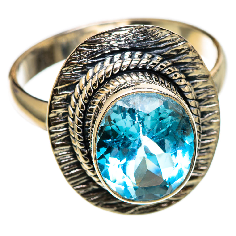 Blue Topaz Rings handcrafted by Ana Silver Co - RING106875 - Photo 2
