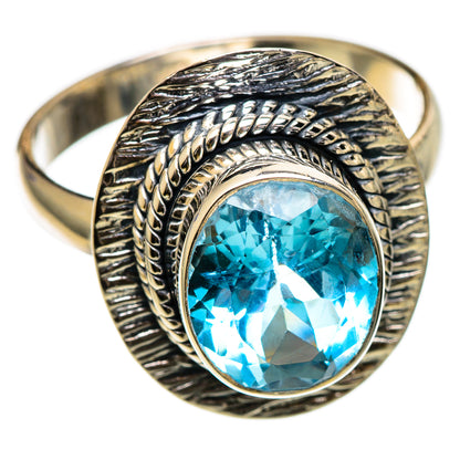 Blue Topaz Rings handcrafted by Ana Silver Co - RING106875 - Photo 2