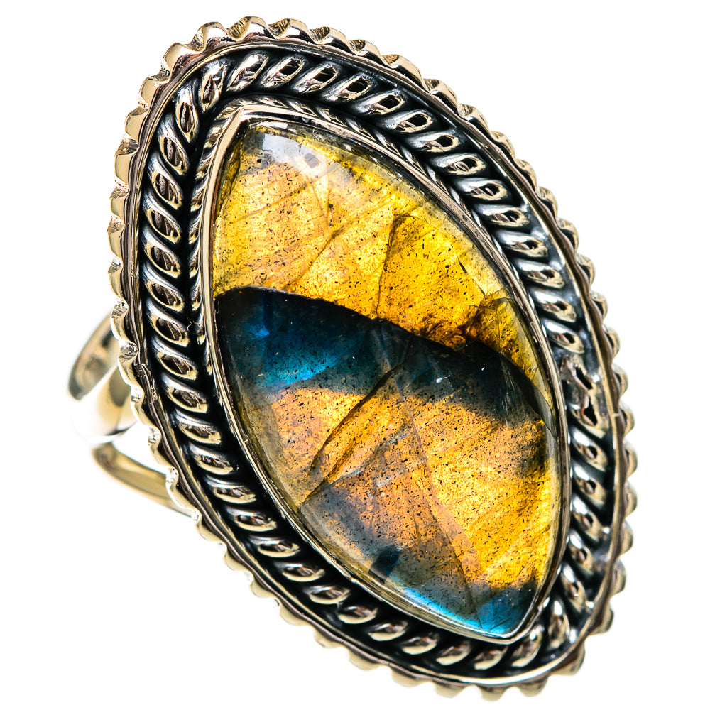 Labradorite Rings handcrafted by Ana Silver Co - RING106876 - Photo 2