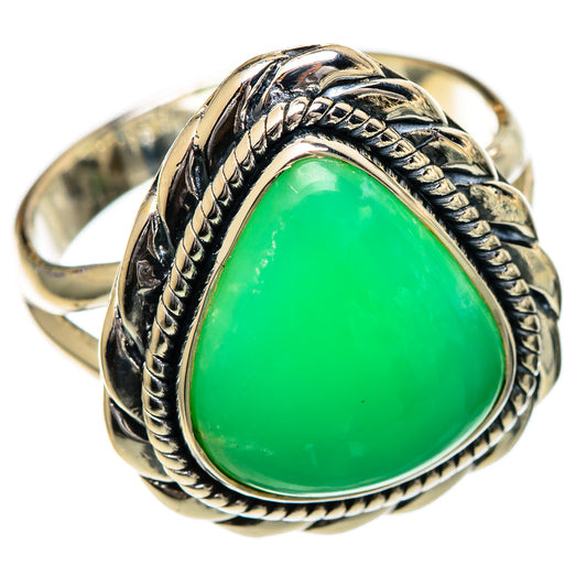 Chrysoprase Rings handcrafted by Ana Silver Co - RING106881 - Photo 2