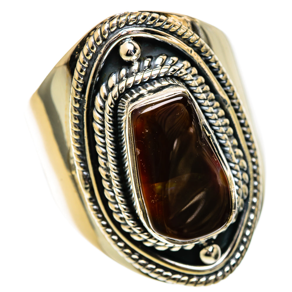 Mexican Fire Agate Rings handcrafted by Ana Silver Co - RING106884 - Photo 2