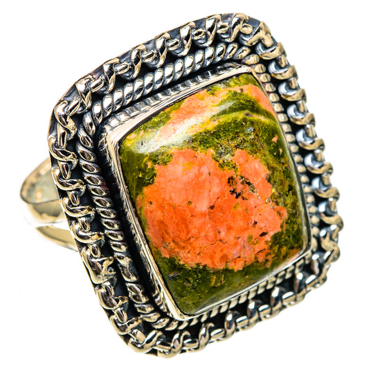 Unakite Rings handcrafted by Ana Silver Co - RING106920 - Photo 2