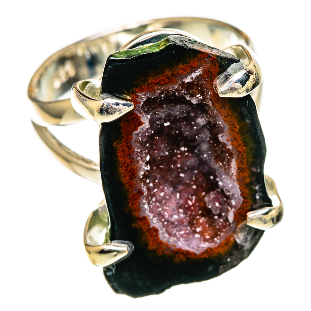 Coconut Geode Druzy Rings handcrafted by Ana Silver Co - RING106923 - Photo 2
