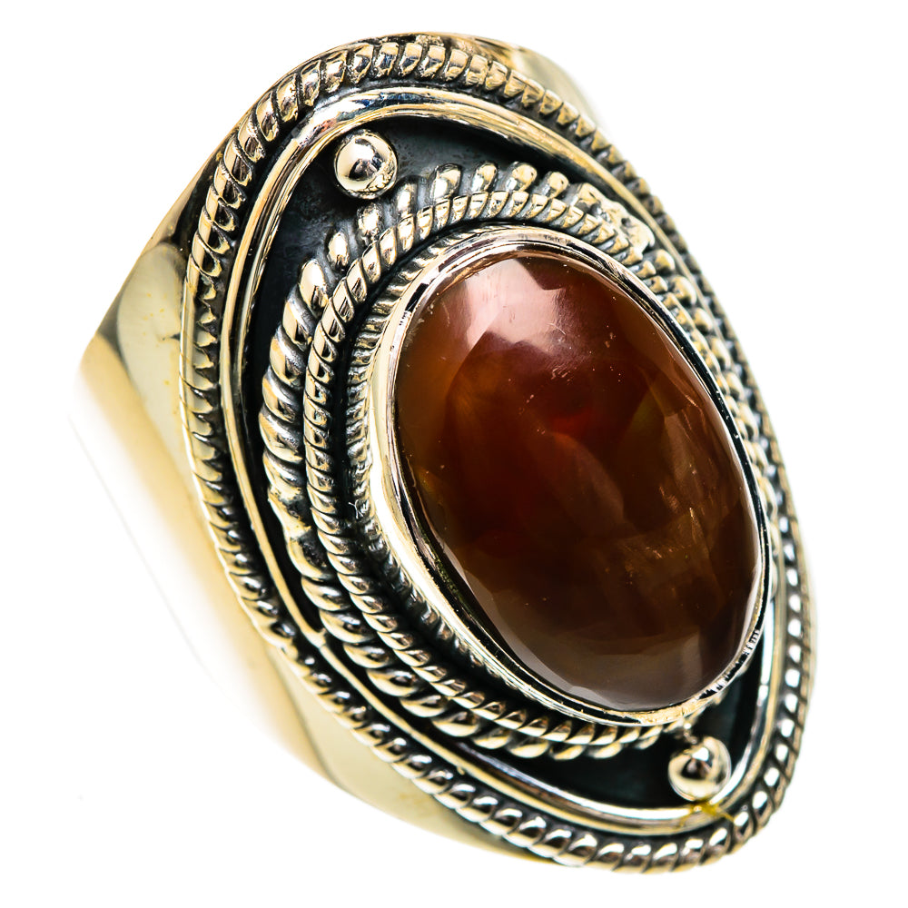 Mexican Fire Agate Rings handcrafted by Ana Silver Co - RING106927 - Photo 2