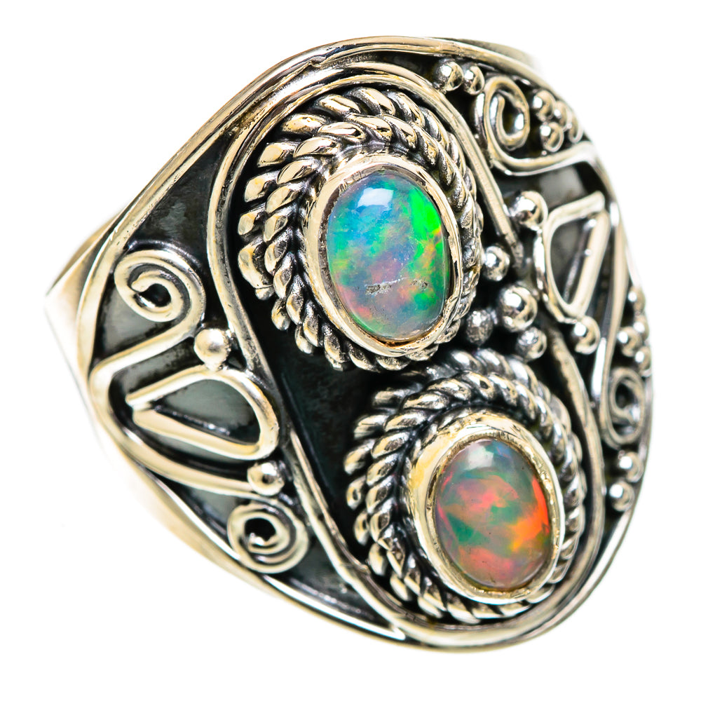 Ethiopian Opal Rings handcrafted by Ana Silver Co - RING106944 - Photo 2