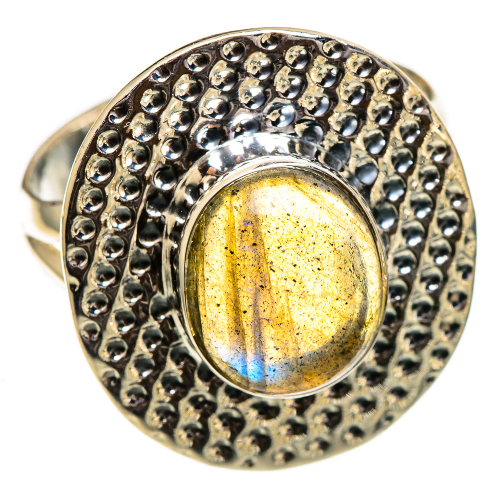 Labradorite Rings handcrafted by Ana Silver Co - RING106947 - Photo 2