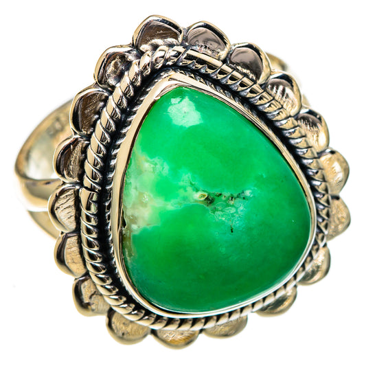 Chrysoprase Rings handcrafted by Ana Silver Co - RING106956 - Photo 2