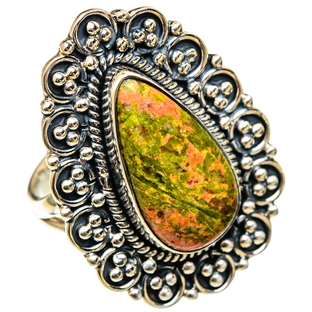 Unakite Rings handcrafted by Ana Silver Co - RING106957 - Photo 2