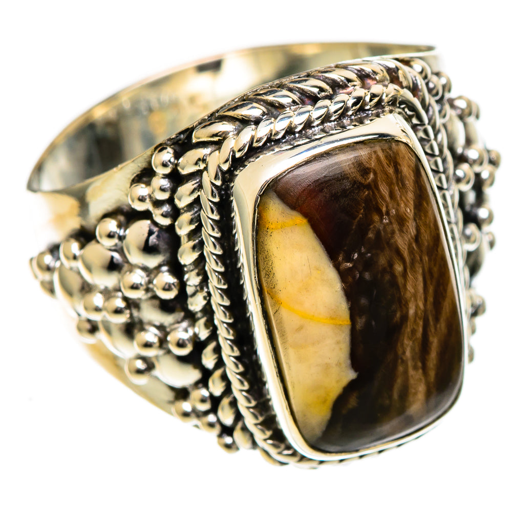 Peanut Wood Jasper Rings handcrafted by Ana Silver Co - RING106963 - Photo 2