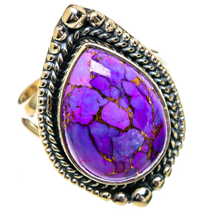 Purple Copper Composite Turquoise Rings handcrafted by Ana Silver Co - RING106971 - Photo 2