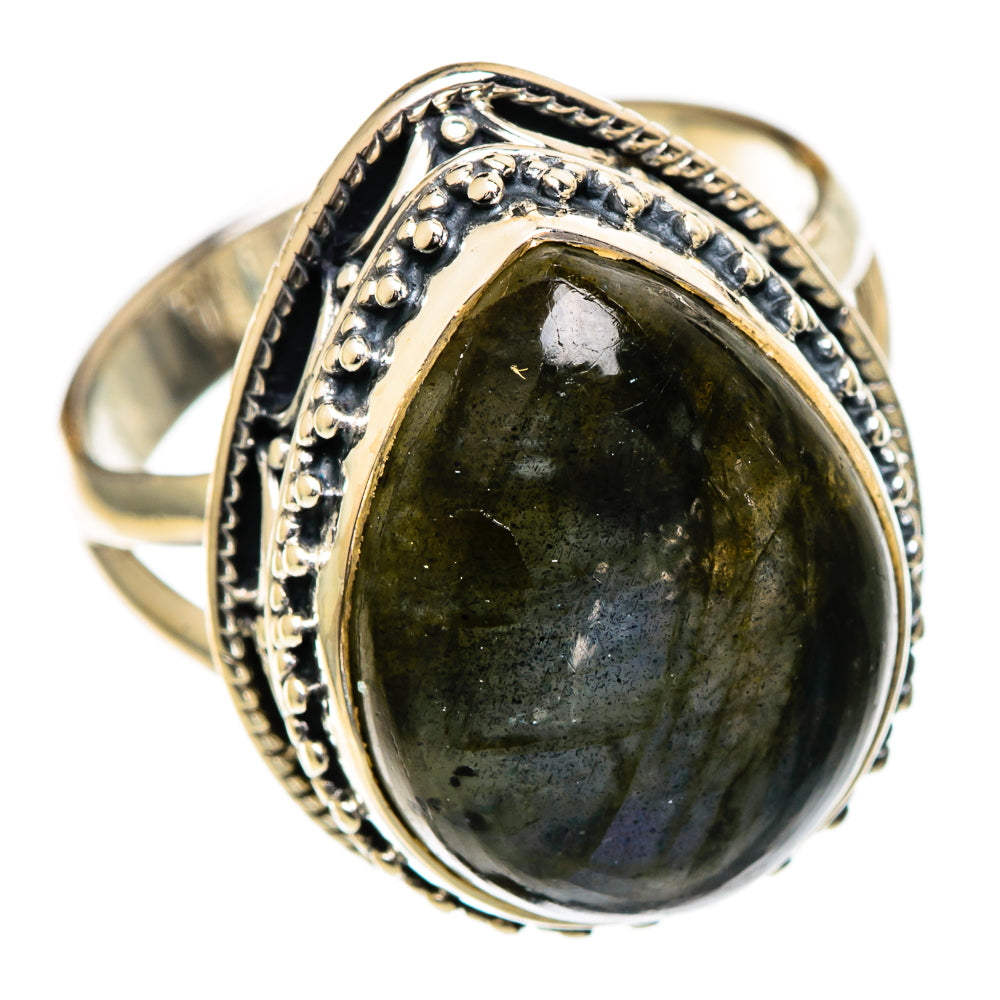 Labradorite Rings handcrafted by Ana Silver Co - RING106986 - Photo 2