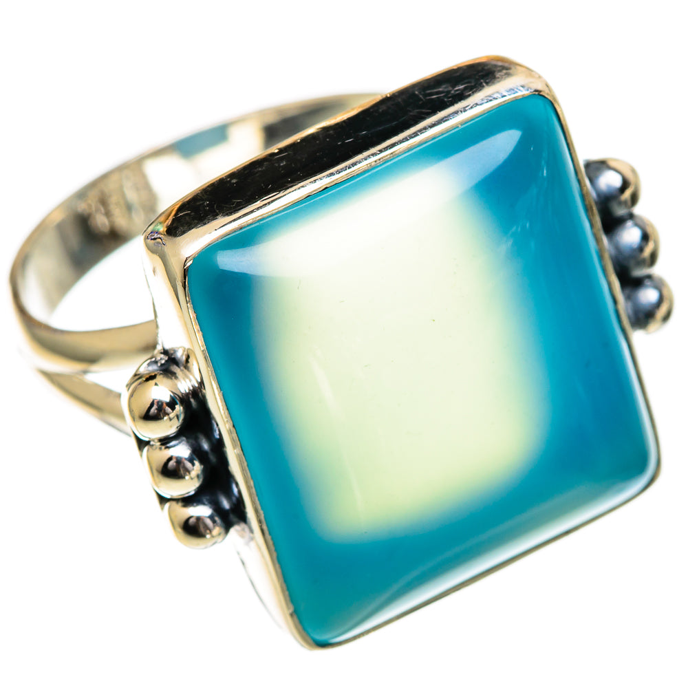 Aqua Chalcedony Rings handcrafted by Ana Silver Co - RING106990 - Photo 2