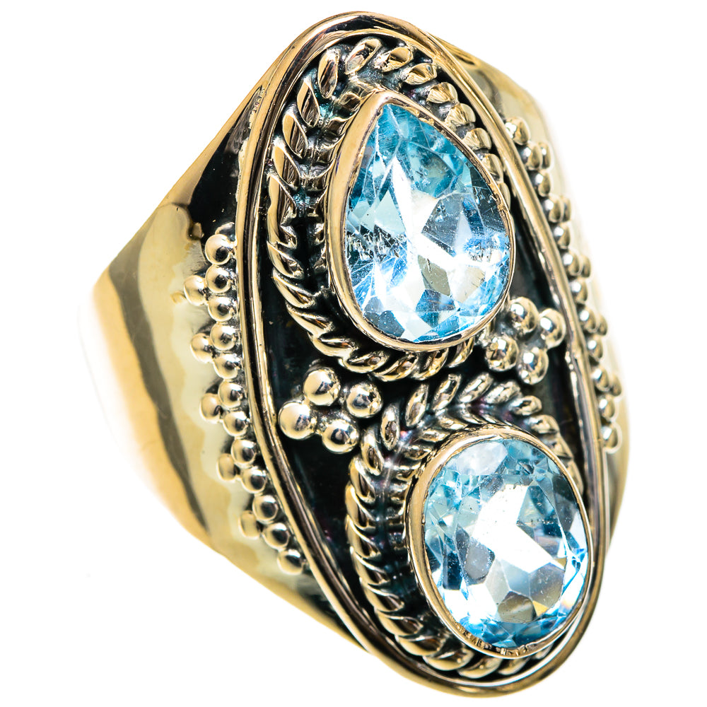 Blue Topaz Rings handcrafted by Ana Silver Co - RING106991 - Photo 2