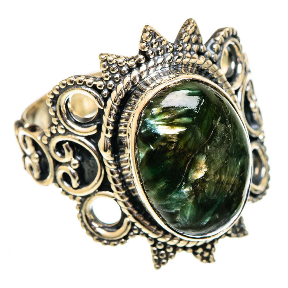 Seraphinite Rings handcrafted by Ana Silver Co - RING106997 - Photo 2