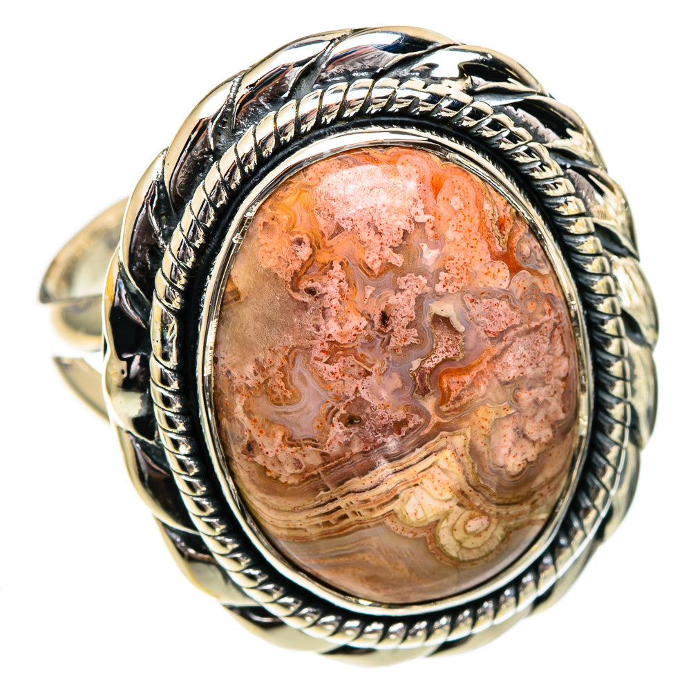 Crazy Lace Agate Rings handcrafted by Ana Silver Co - RING107004 - Photo 2