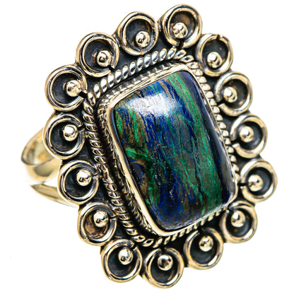 Azurite Malachite Rings handcrafted by Ana Silver Co - RING107017 - Photo 2