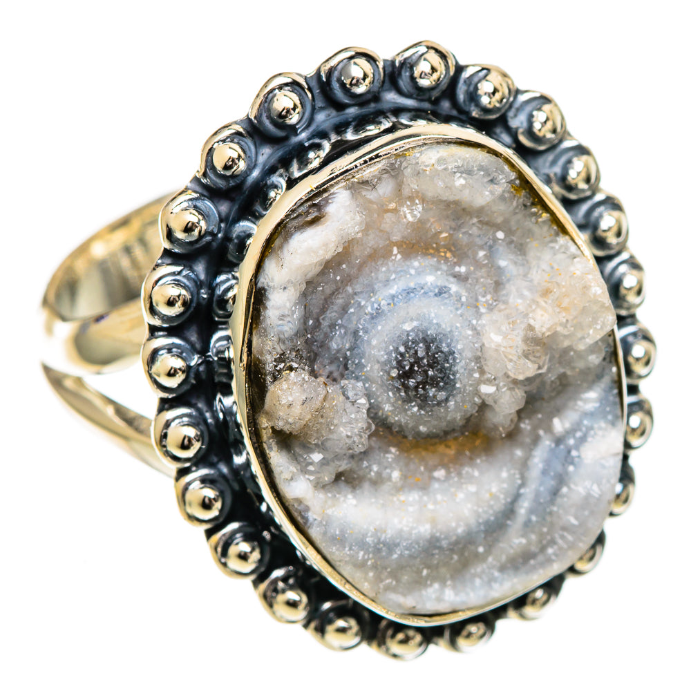 Desert Druzy Rings handcrafted by Ana Silver Co - RING107020 - Photo 2
