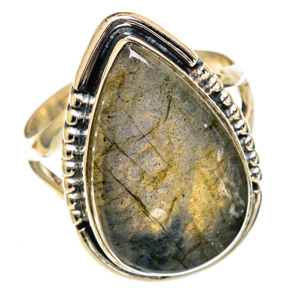 Labradorite Rings handcrafted by Ana Silver Co - RING107025 - Photo 2