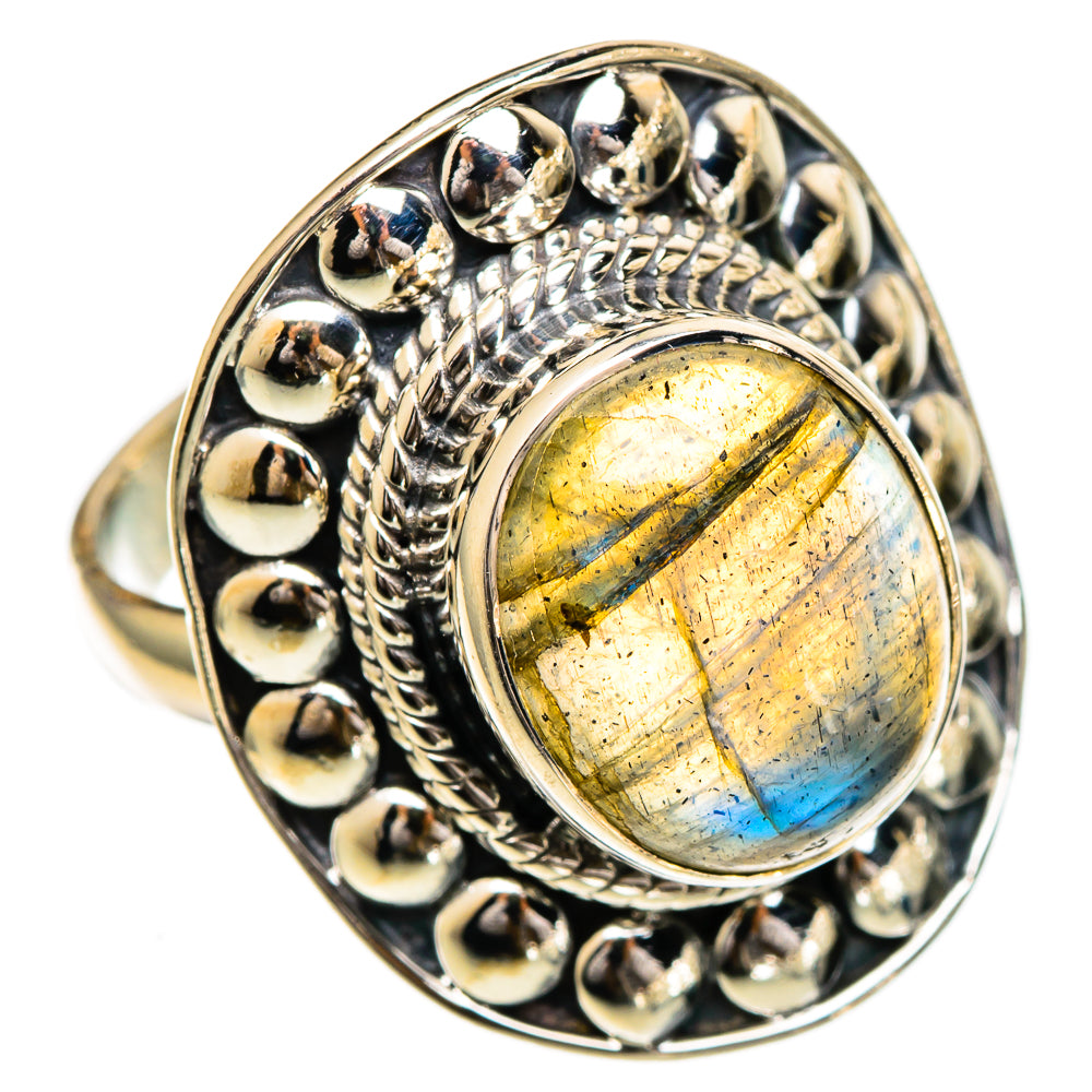Labradorite Rings handcrafted by Ana Silver Co - RING107028 - Photo 2