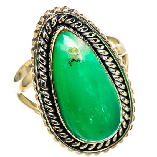Chrysoprase Rings handcrafted by Ana Silver Co - RING107030 - Photo 2