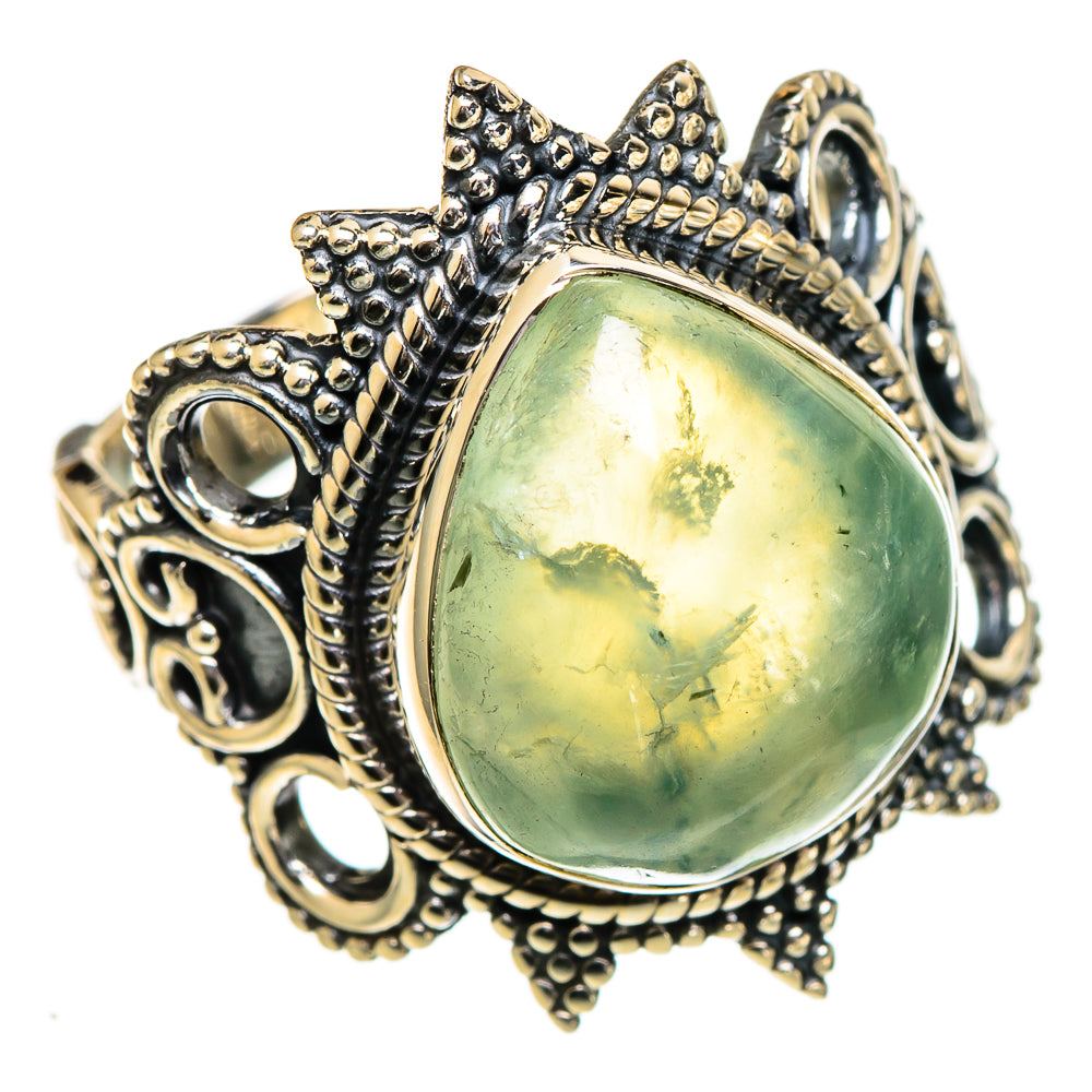 Prehnite Rings handcrafted by Ana Silver Co - RING107032 - Photo 2