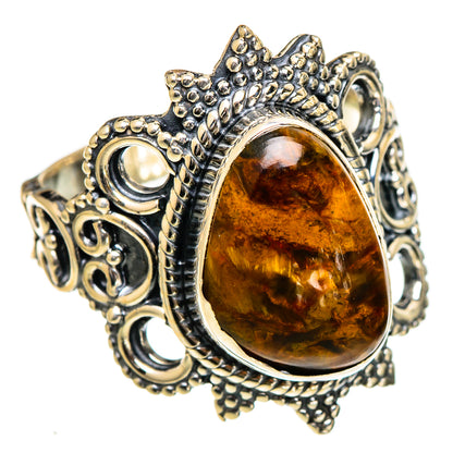 Golden Pietersite Rings handcrafted by Ana Silver Co - RING107036 - Photo 2