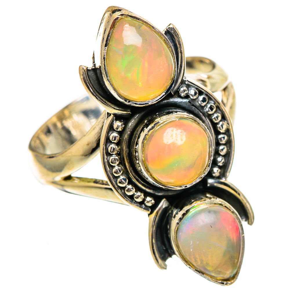 Ethiopian Opal Rings handcrafted by Ana Silver Co - RING107052 - Photo 2