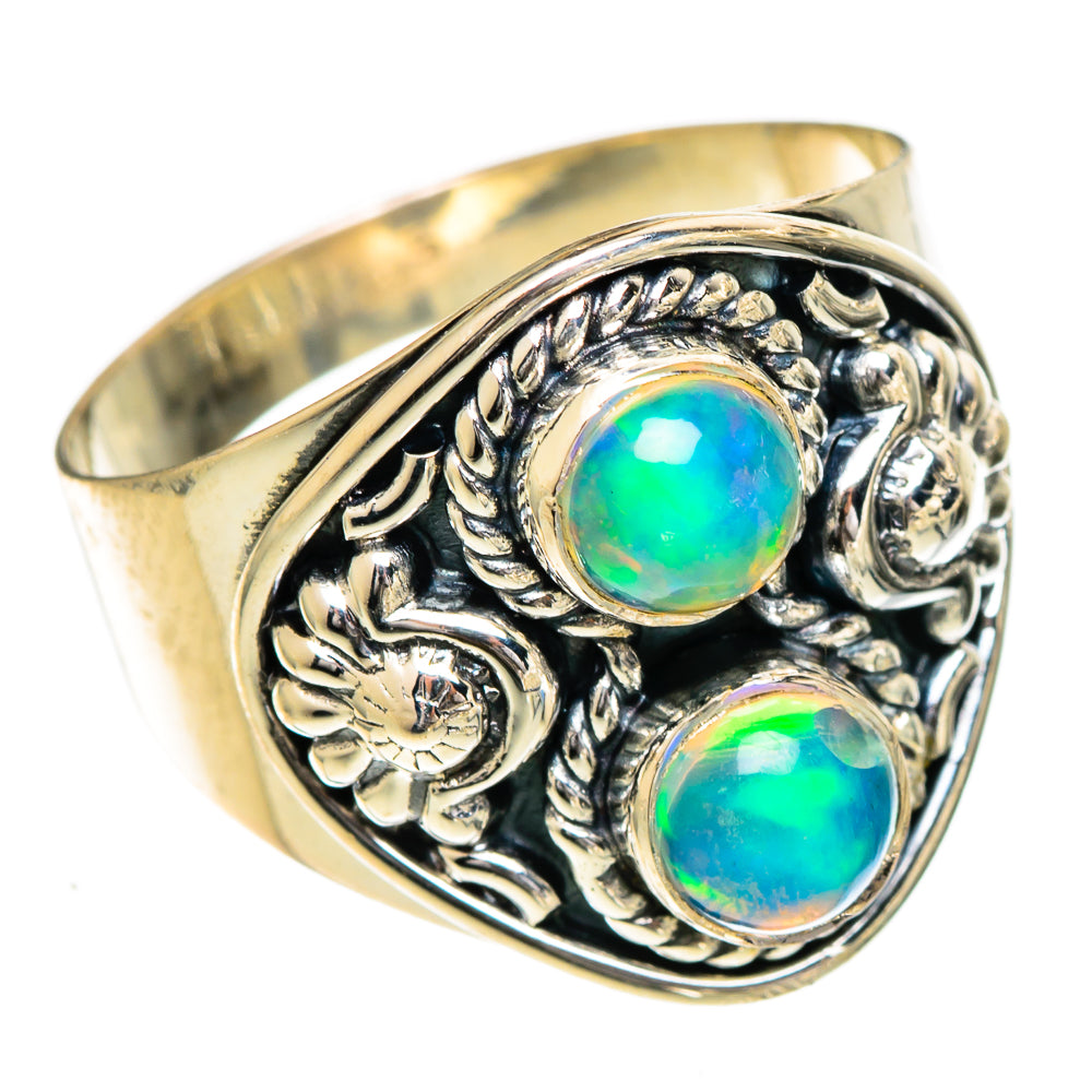 Ethiopian Opal Rings handcrafted by Ana Silver Co - RING107053 - Photo 2