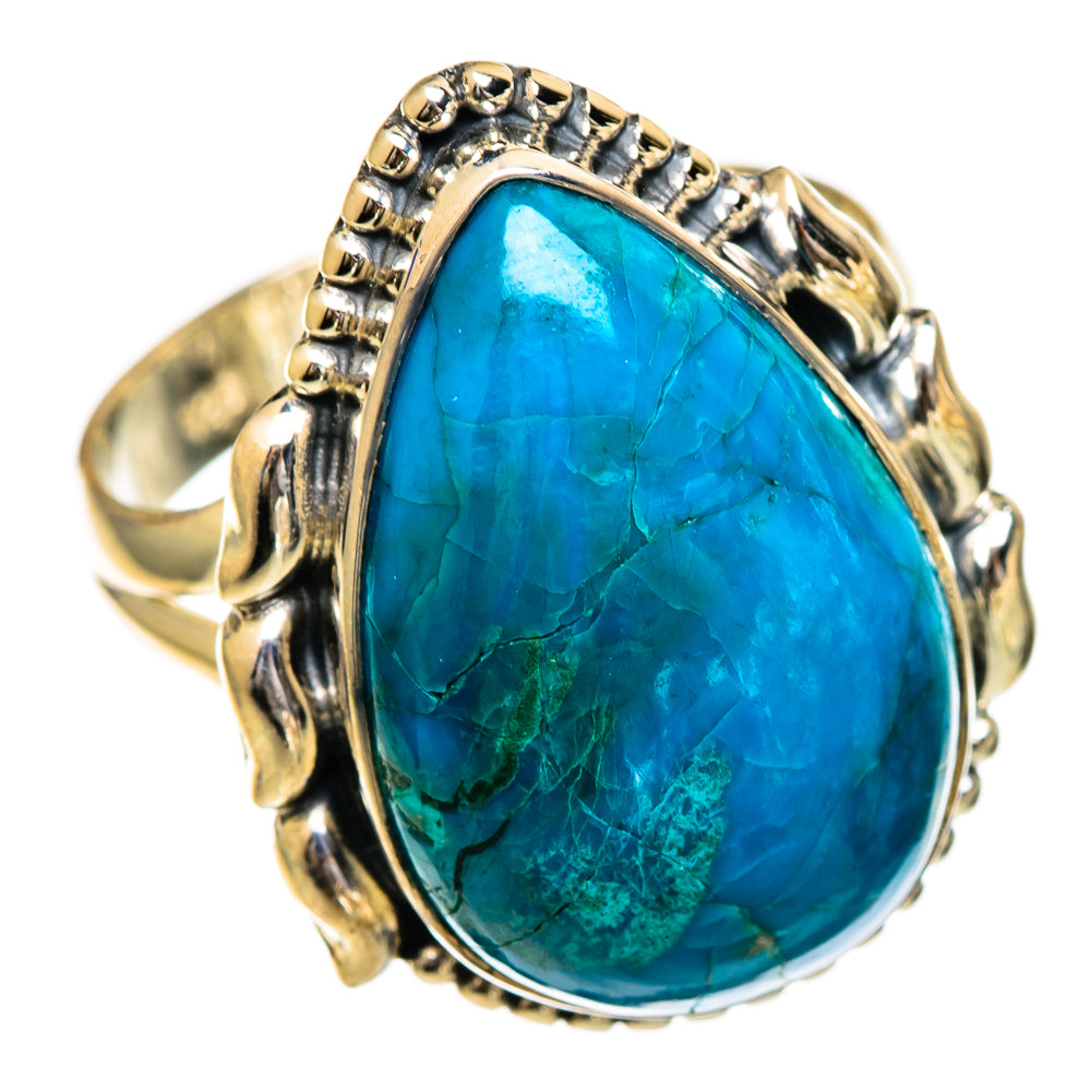 Chrysocolla Rings handcrafted by Ana Silver Co - RING107055 - Photo 2