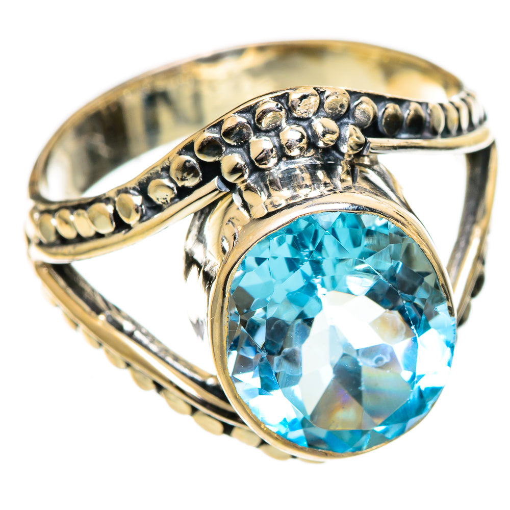 Blue Topaz Rings handcrafted by Ana Silver Co - RING107056 - Photo 2