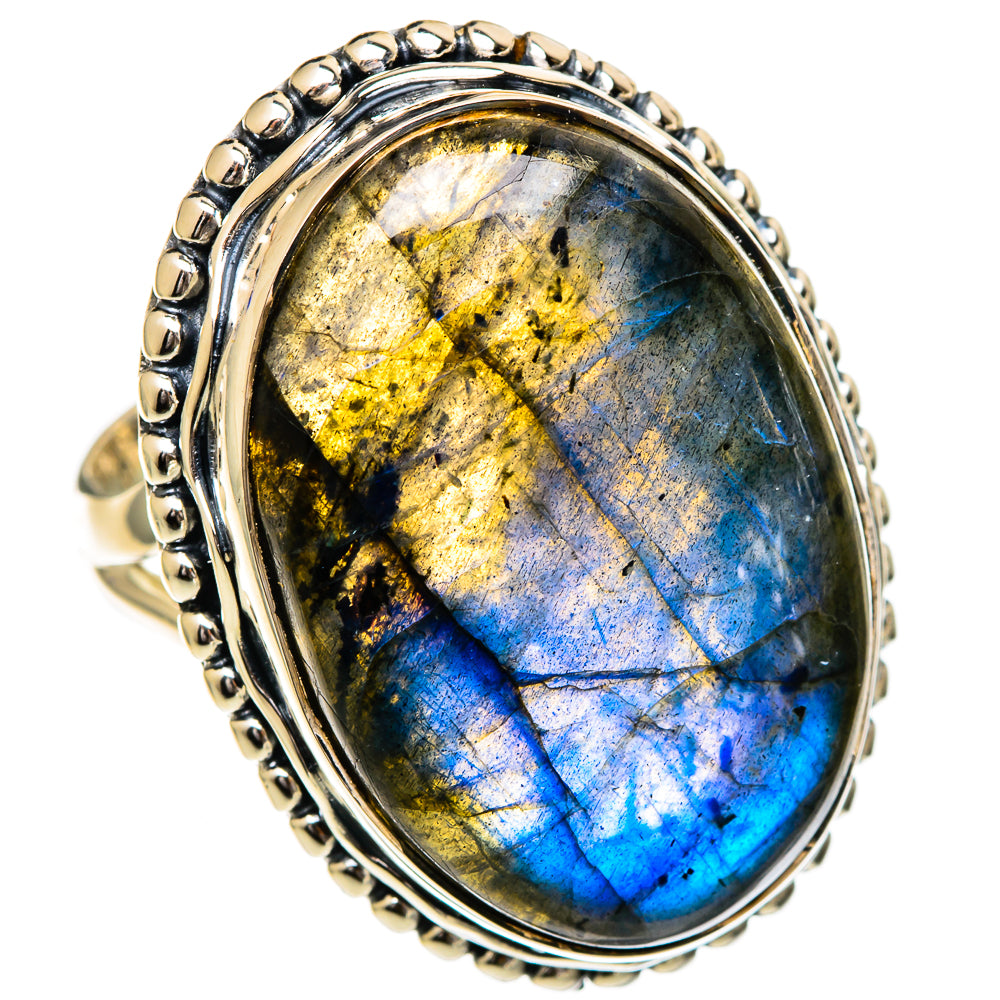 Labradorite Rings handcrafted by Ana Silver Co - RING107061 - Photo 2