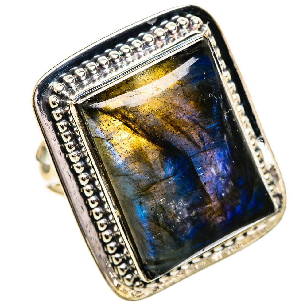 Labradorite Rings handcrafted by Ana Silver Co - RING107064 - Photo 2