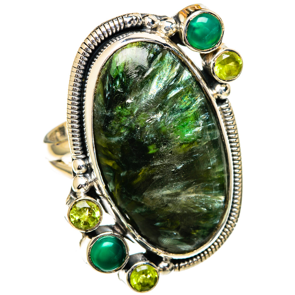 Seraphinite Rings handcrafted by Ana Silver Co - RING107071 - Photo 2