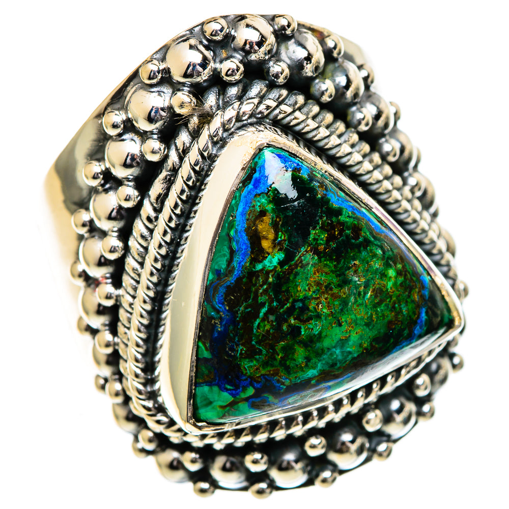 Azurite Malachite Rings handcrafted by Ana Silver Co - RING107105 - Photo 2