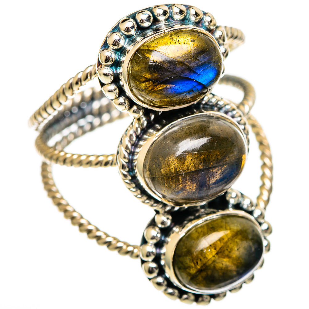 Labradorite Rings handcrafted by Ana Silver Co - RING107107 - Photo 2