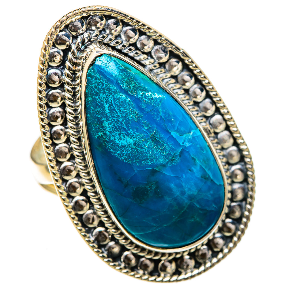Chrysocolla Rings handcrafted by Ana Silver Co - RING107108 - Photo 2