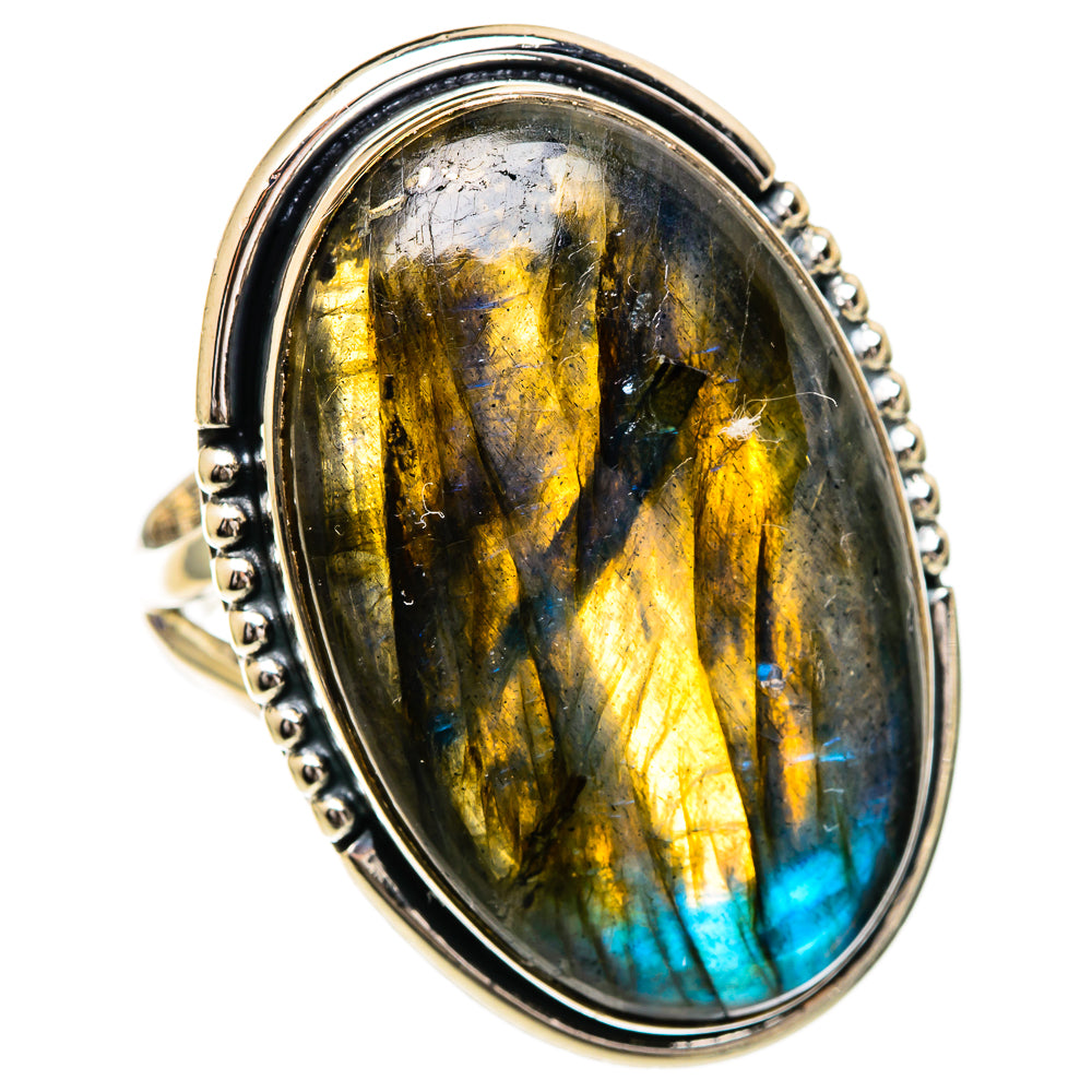 Labradorite Rings handcrafted by Ana Silver Co - RING107114 - Photo 2