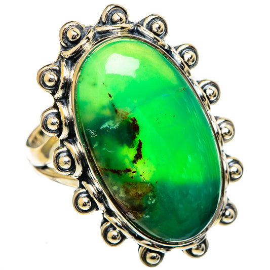 Chrysoprase Rings handcrafted by Ana Silver Co - RING107122 - Photo 2
