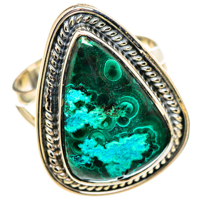 Malachite In Chrysocolla Rings handcrafted by Ana Silver Co - RING107137 - Photo 2