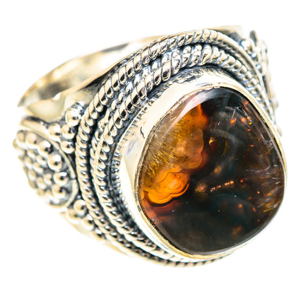 Mexican Fire Agate Rings handcrafted by Ana Silver Co - RING107146 - Photo 2