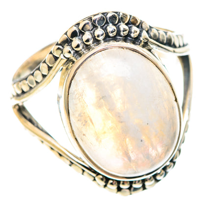Rainbow Moonstone Rings handcrafted by Ana Silver Co - RING107157 - Photo 2